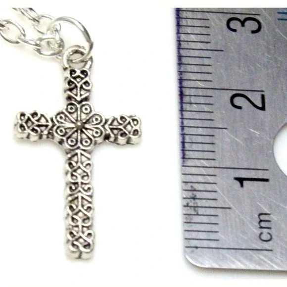 Small Filigree Celtic Cross Necklace 1477 - Picture 4 of 5